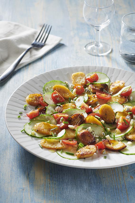 Quenelles nature braisées en carpaccio d'été